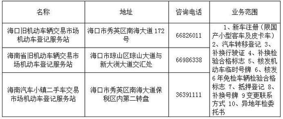 海口5月1日起下放二手小型汽车转移登记业务权限，全面便利车辆交易服务